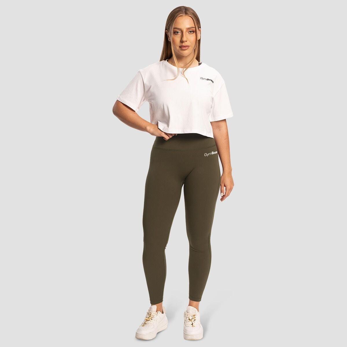 Donna palestra crop top traspirante White Limitless 5/6