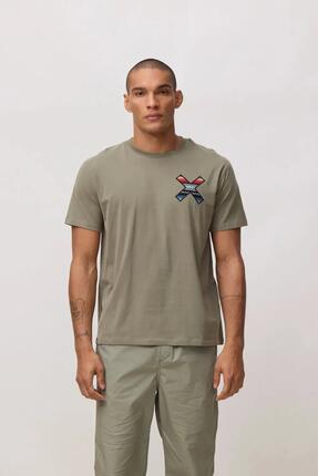 Camiseta Blue Banana Caqui de Algodón 100% Orgánico