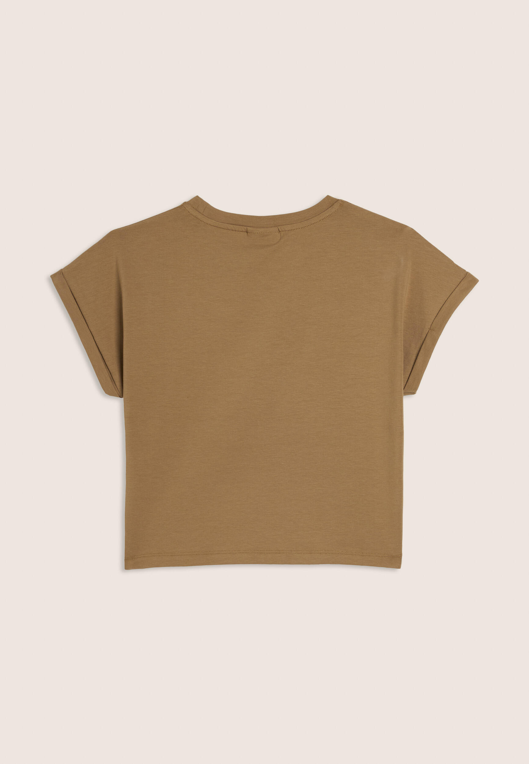 T-shirt Junior con maniche ad aletta e logo animalier e oro 2/3