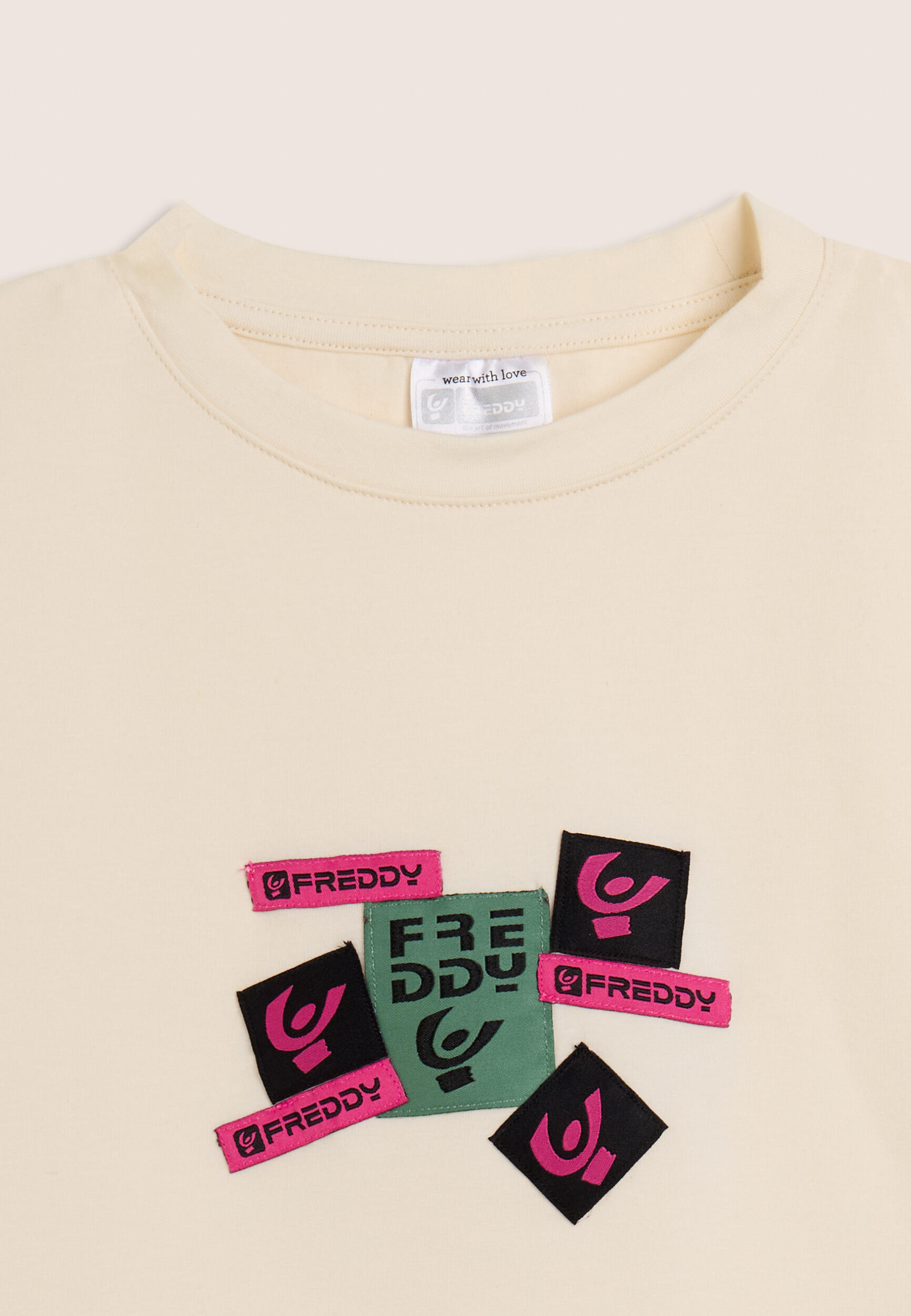T-shirt Junior cropped con stampa loghi multipli 3/3