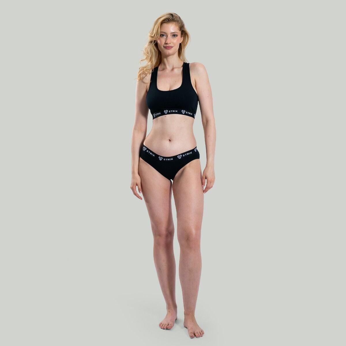 Donna reggiseno sportivo traspirante nero Essential 5/6
