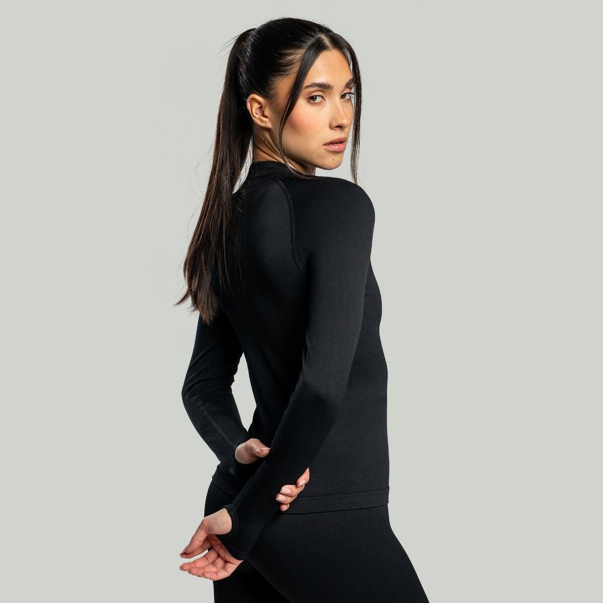 Donna palestra top traspirante Black Seamless 3/7