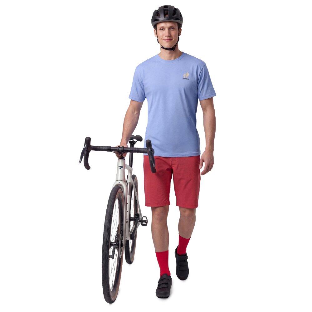 Camiseta de gravel manga corta algodón hombre Chaser Blue Azul 3/6