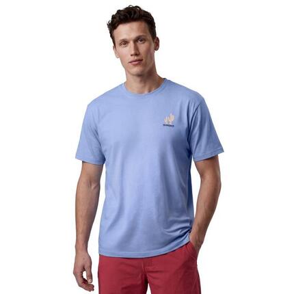Men ’s short sleeve gravel cycling cotton t-shirt Chaser Blue Blue