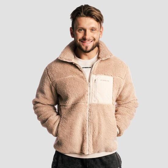 Uomo giacca calda crema Sherpa