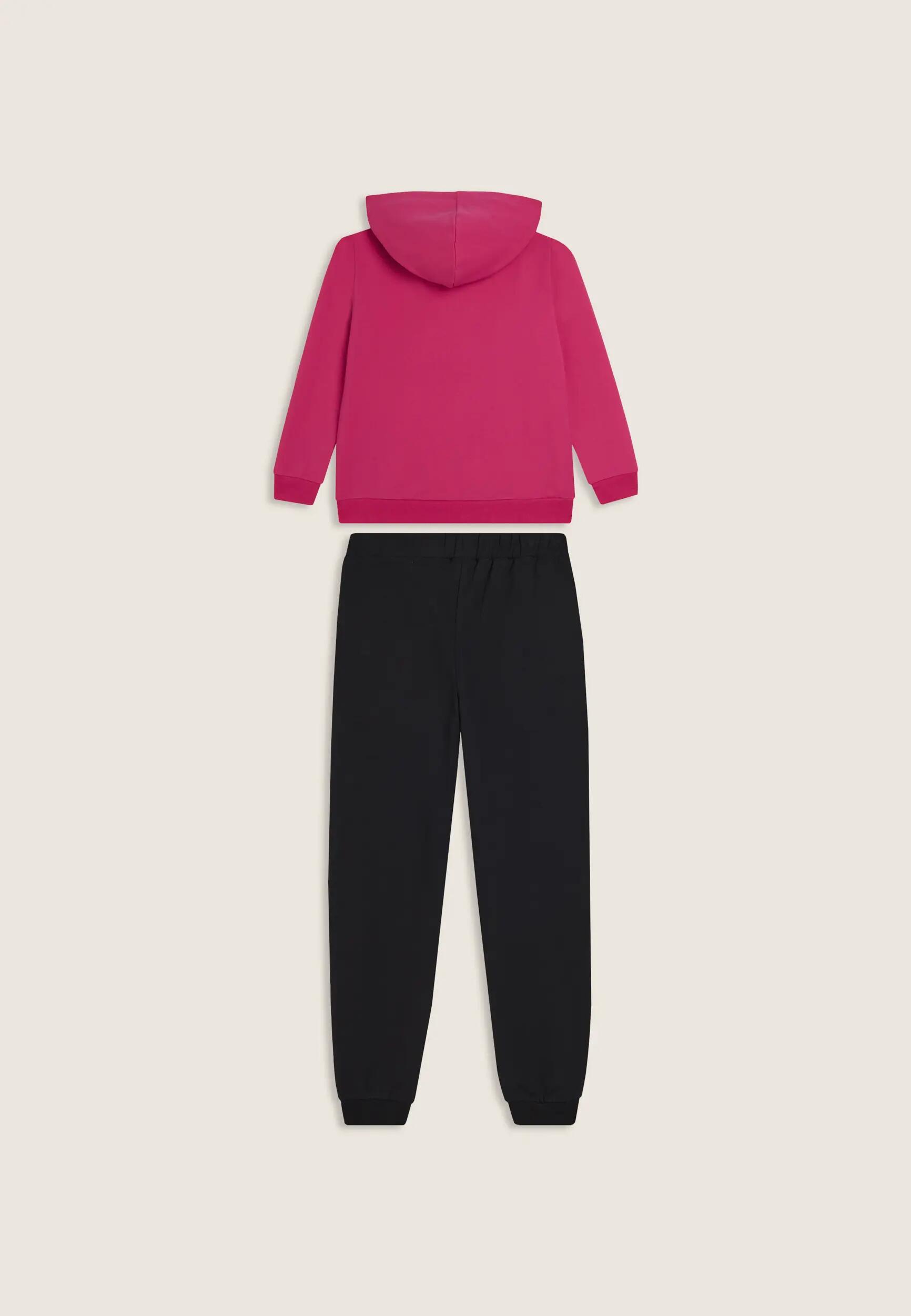Tuta Junior full-zip con cappuccio e tasche a marsupio 2/3