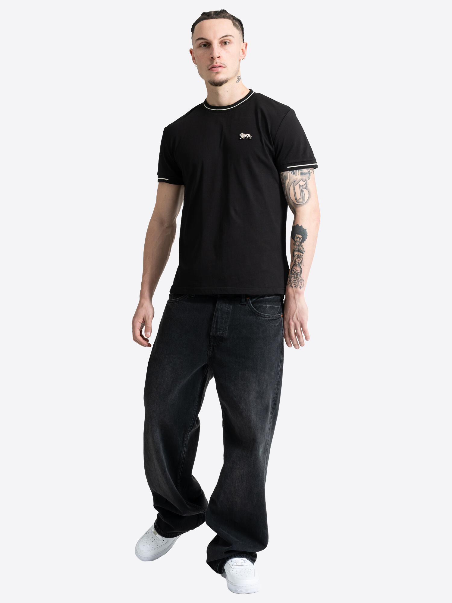 LONSDALE Heren-T-shirt normale pasvorm CUFFLEY 3/6