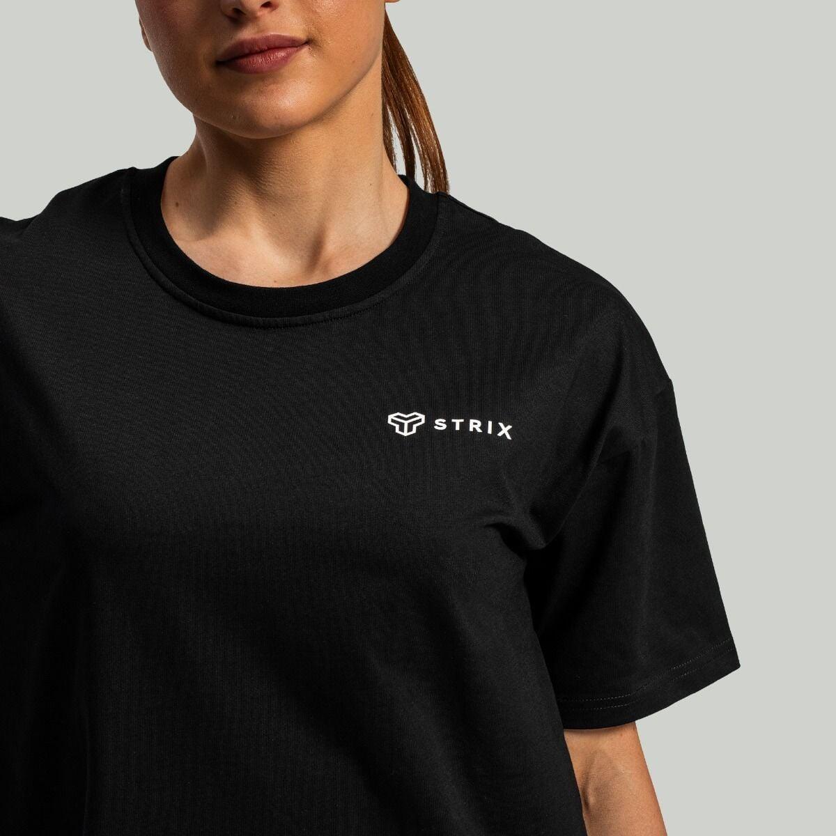Donna palestra t-shirt traspirante nera Lunar 2/6