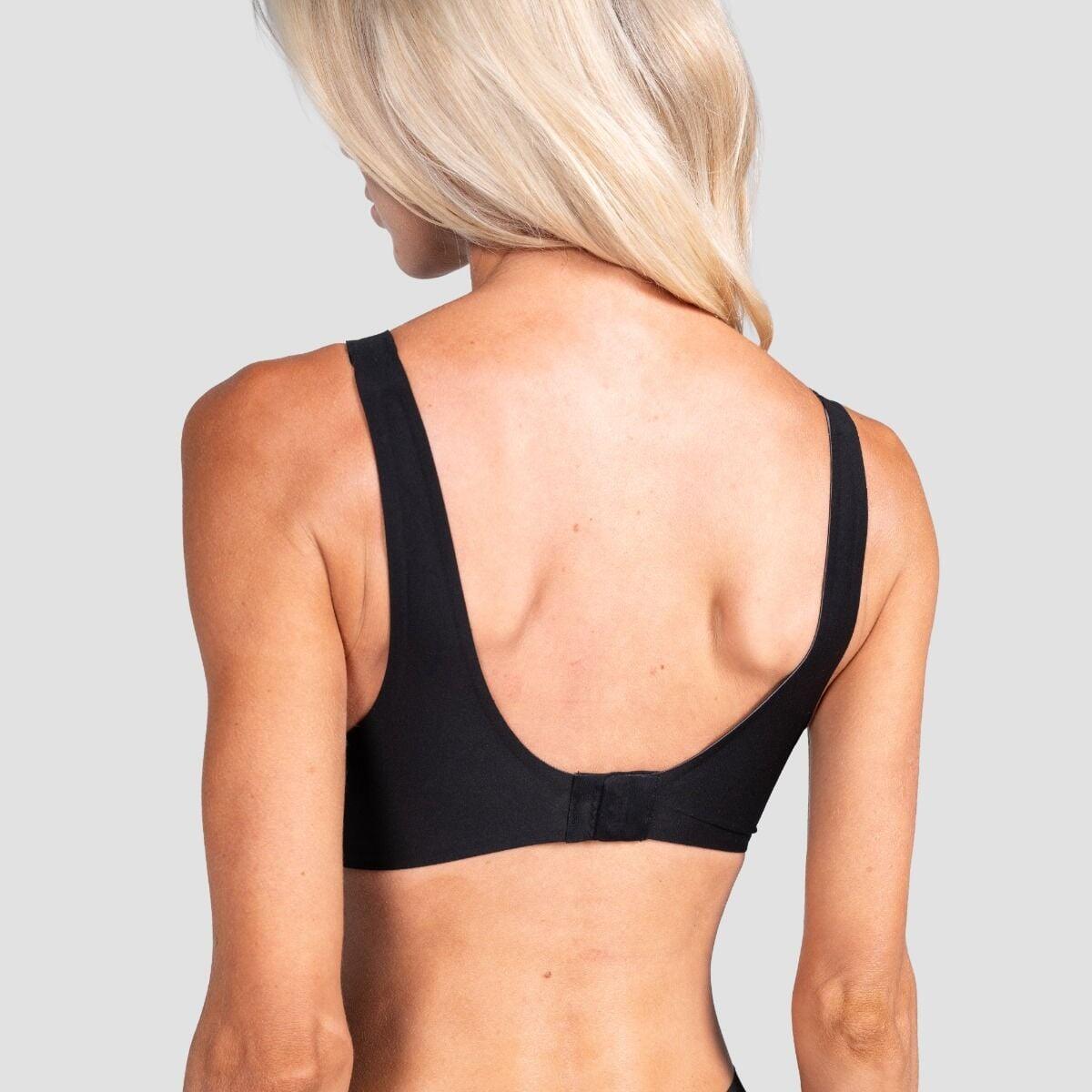 Donna fitness reggiseno senza cuciture nero Comfy 3/6