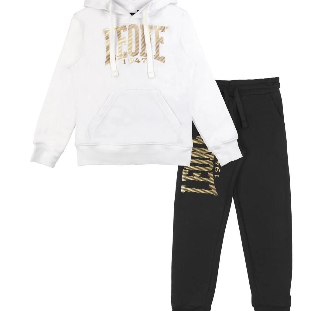 Leone Super Gold unbrushed cotton hooded baby tracksuit