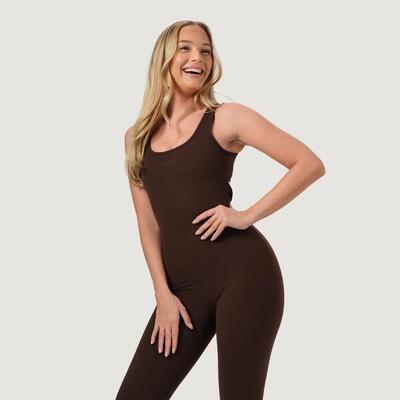 Donna fitness tuta intera reggiseno integrato Mocha NEO