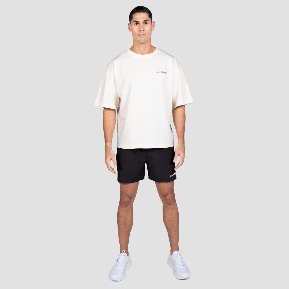 Uomo fitness t-shirt cotone crema GymRat 4/6