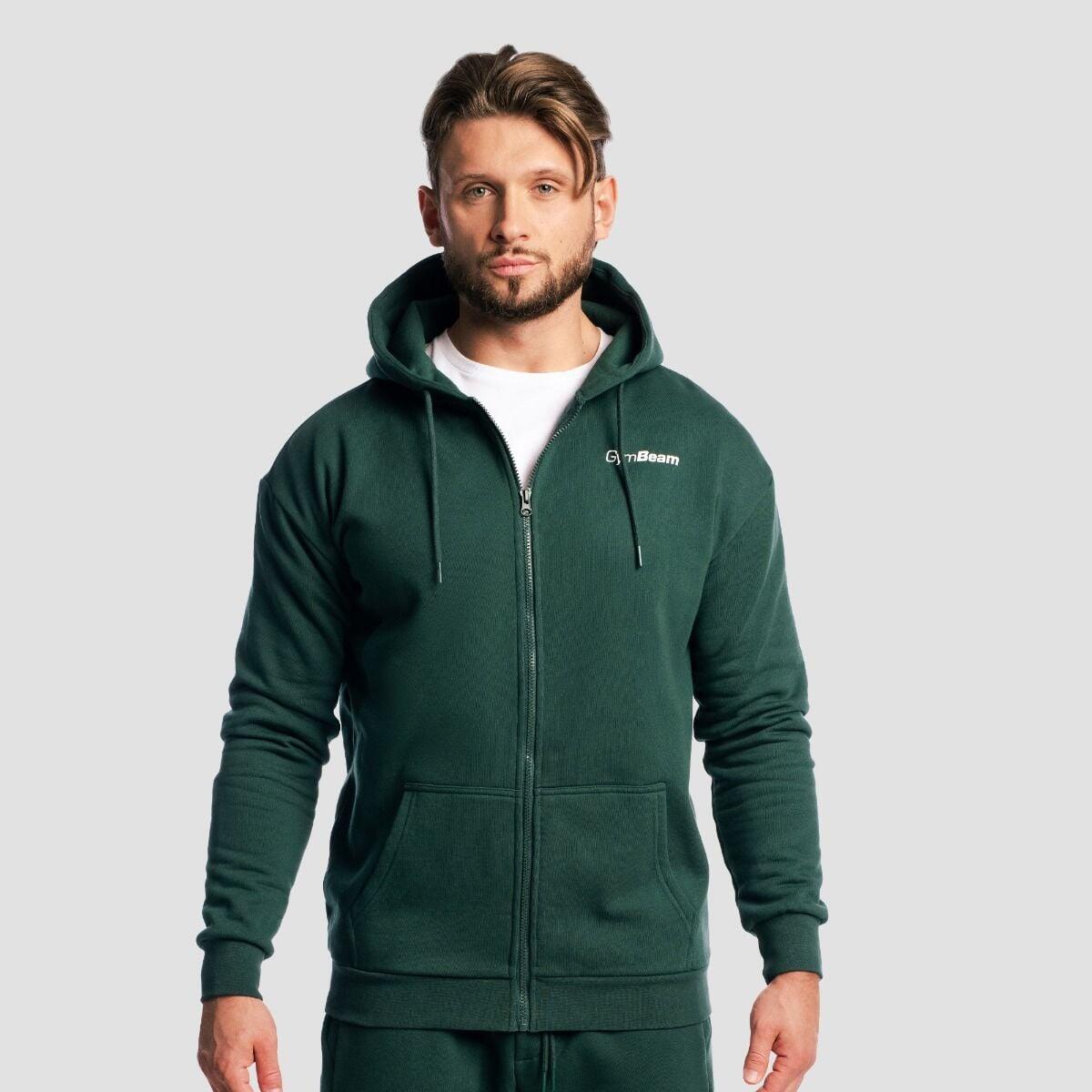 Uomo fitness felpa con cappuccio e zip oversize Forest Zone 2/6