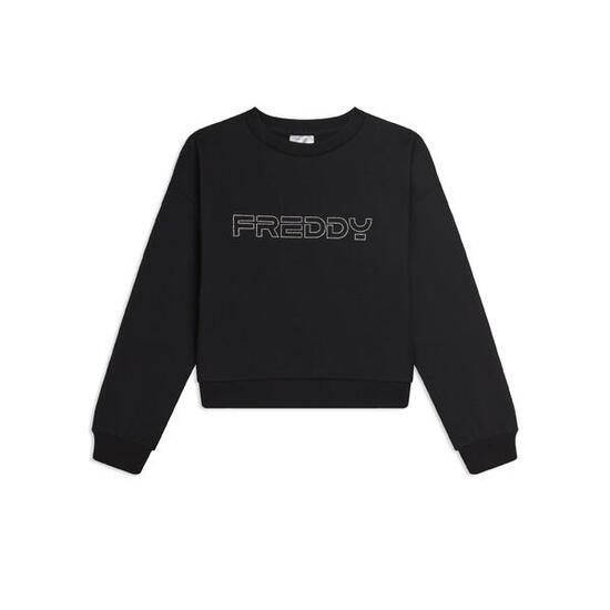 Felpa Junior girocollo con logo FREDDY in strass