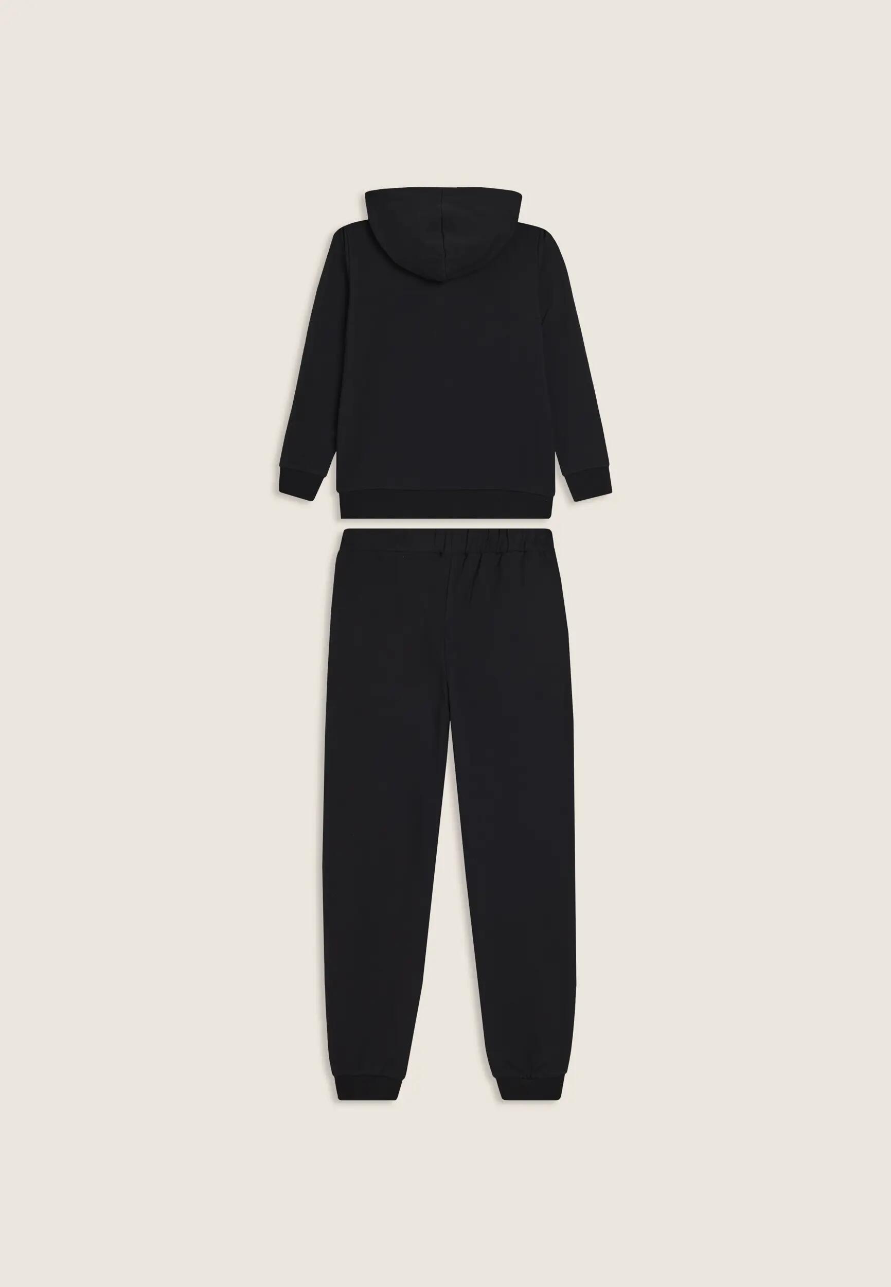 Tuta Junior full-zip con cappuccio e tasche a marsupio 2/3