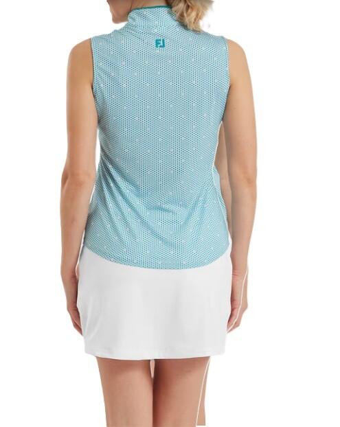Polo Golf Footjoy Zip FrontTank Prt Mujer Verde 2/4
