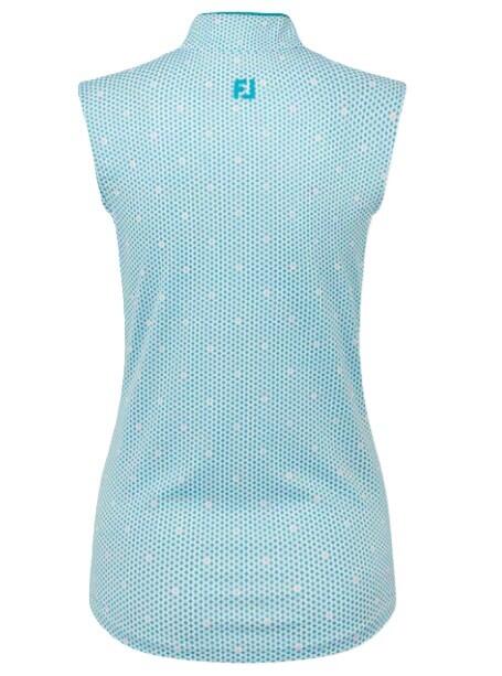 Polo Golf Footjoy Zip FrontTank Prt Mujer Verde 4/4