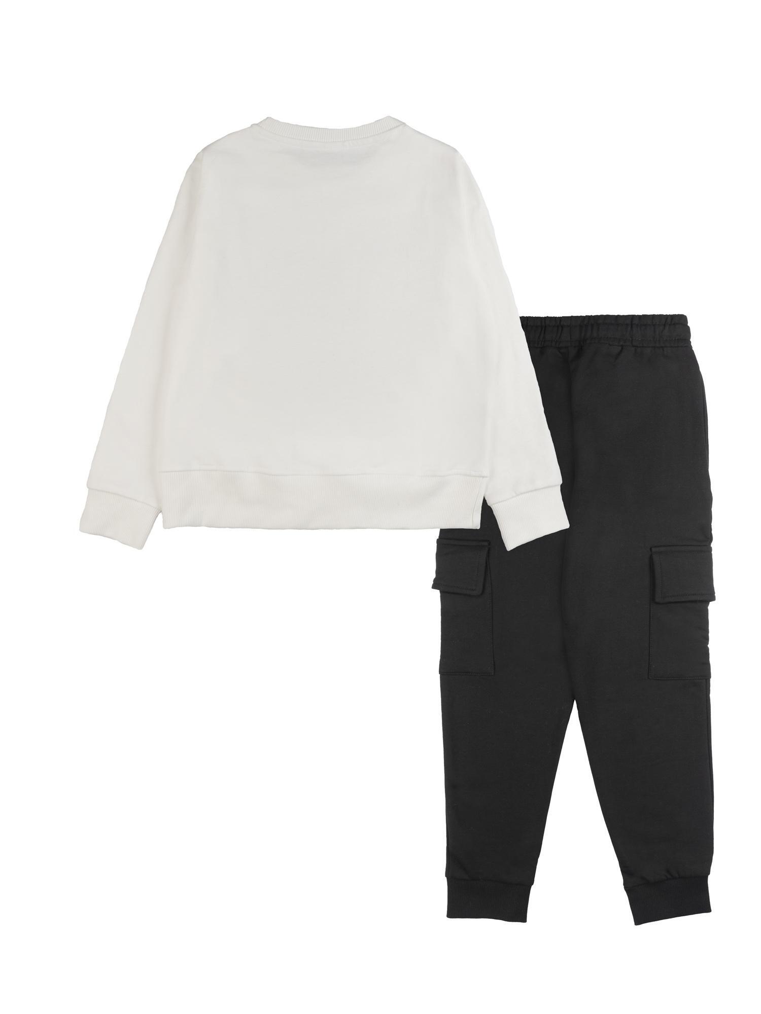 Leone 1947 Nature agasalho de inverno para meninas, gola redonda e calças cargo 2/6
