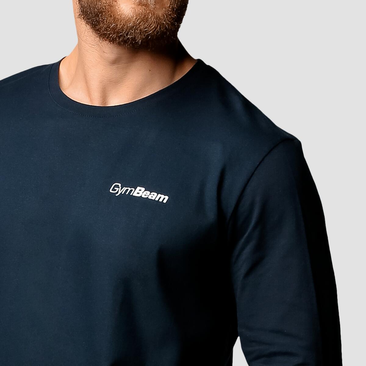 Uomo maglia a maniche lunghe traspirante Navy Basic 2/5