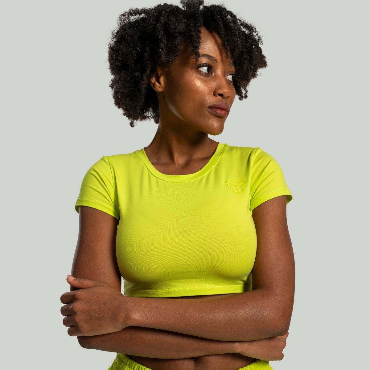 Donna palestra crop top maniche corte Chartreuse Essential Moon 2/6