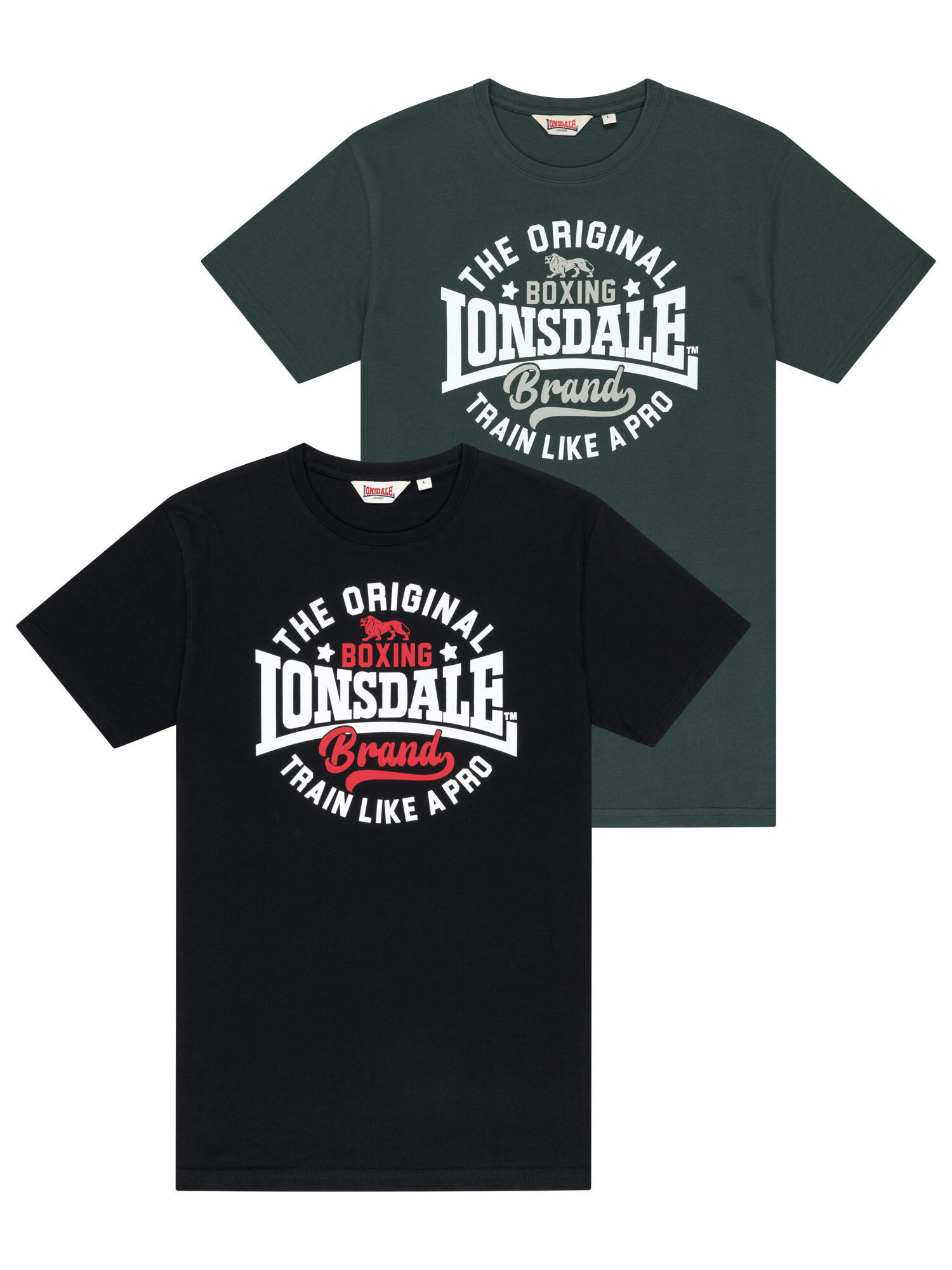 LONSDALE Heren-T-shirt, regular fit dubbelpak WELLBROW 2/6