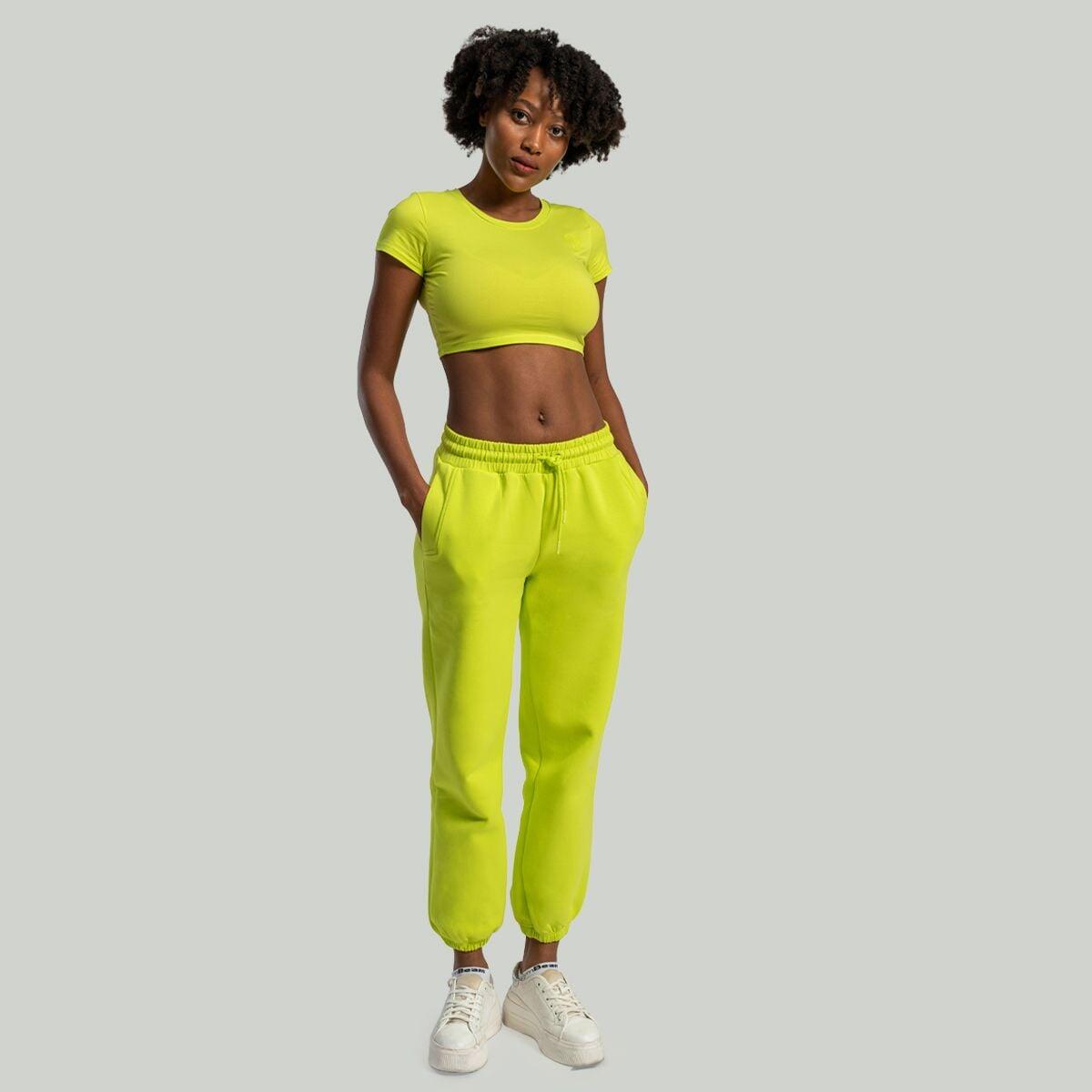 Donna palestra crop top maniche corte Chartreuse Essential Moon 5/6