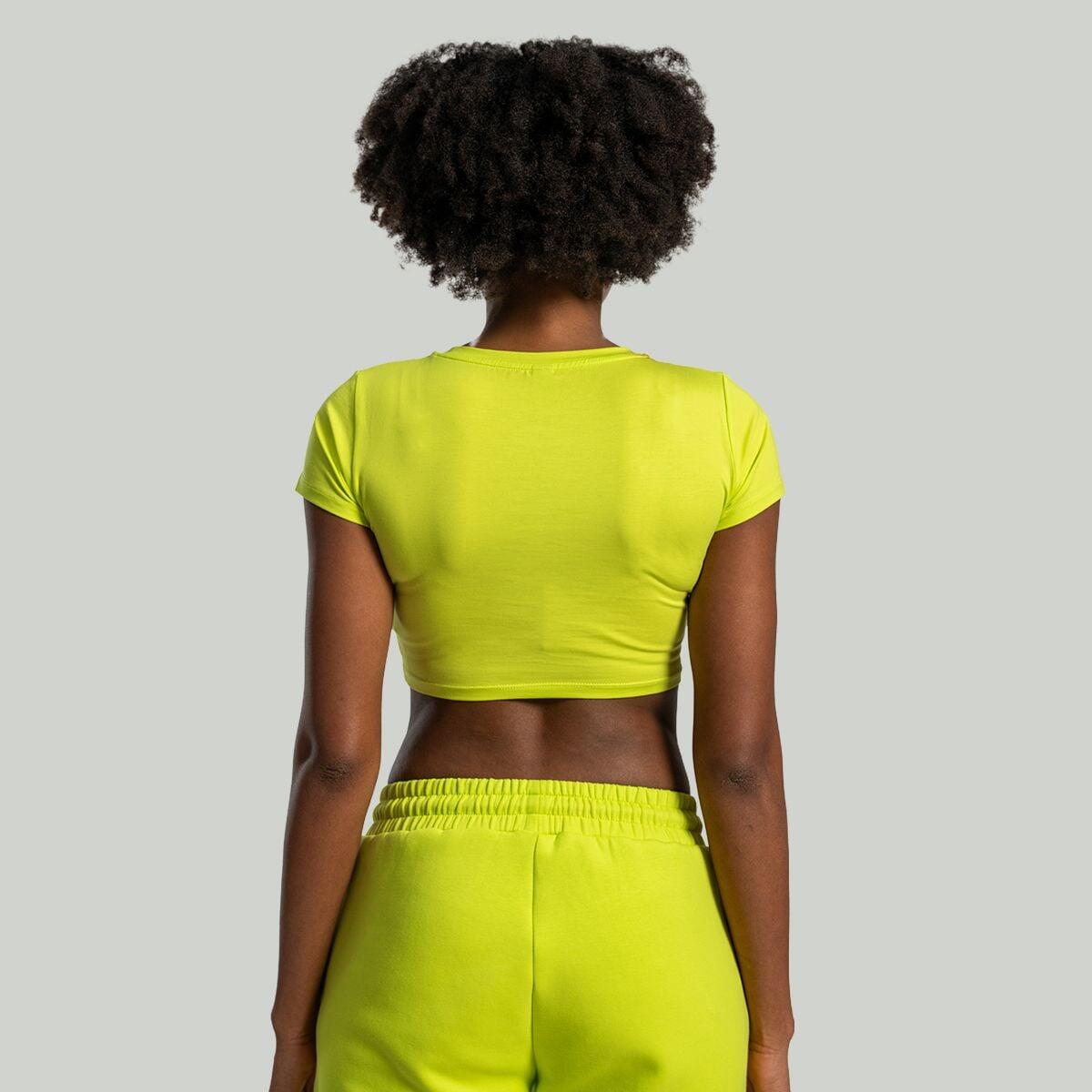 Donna palestra crop top maniche corte Chartreuse Essential Moon 4/6