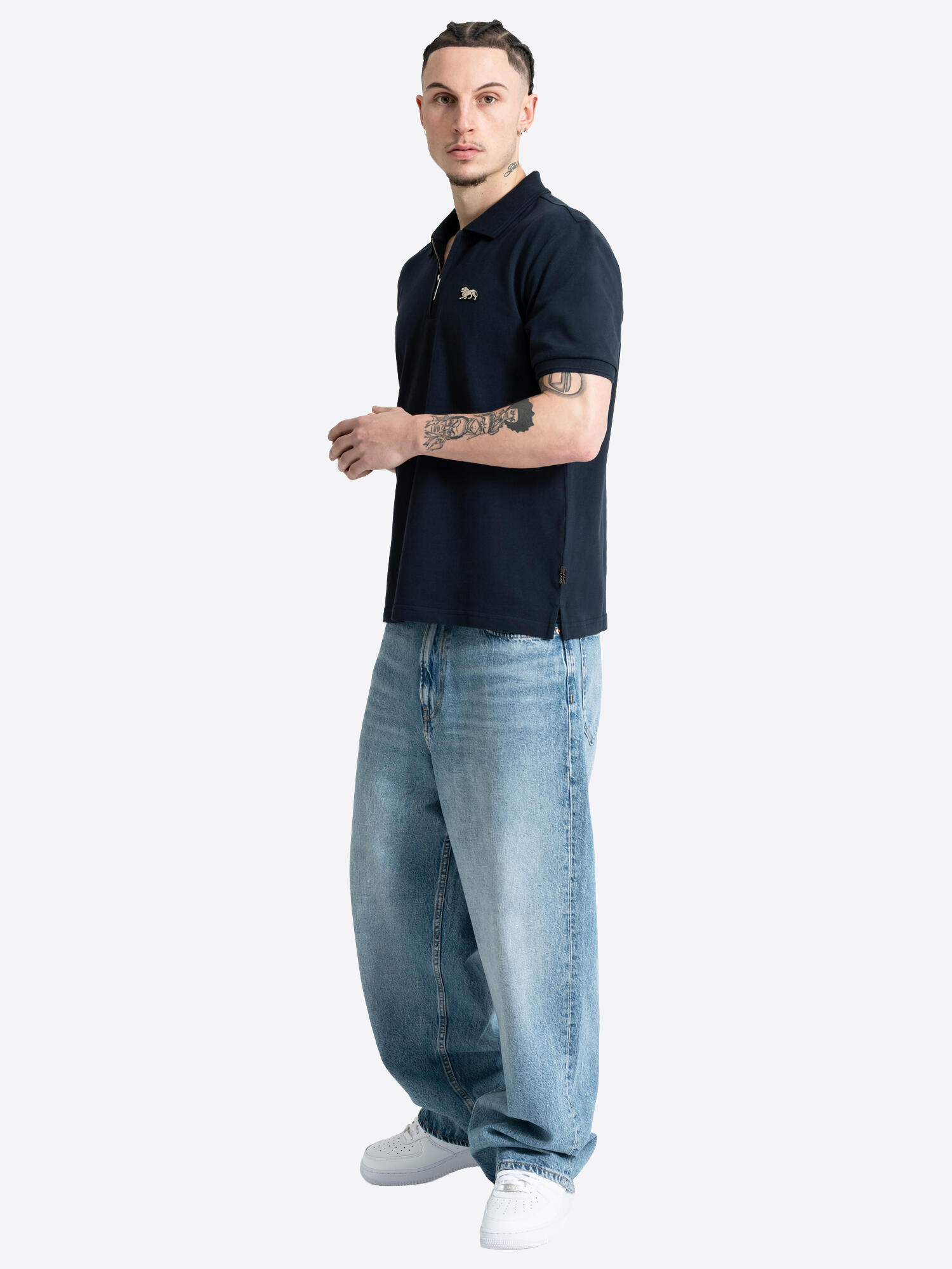 LONSDALE Herren Poloshirt mit Viertelreißverschluss normale Passform HERTFORD 4/6