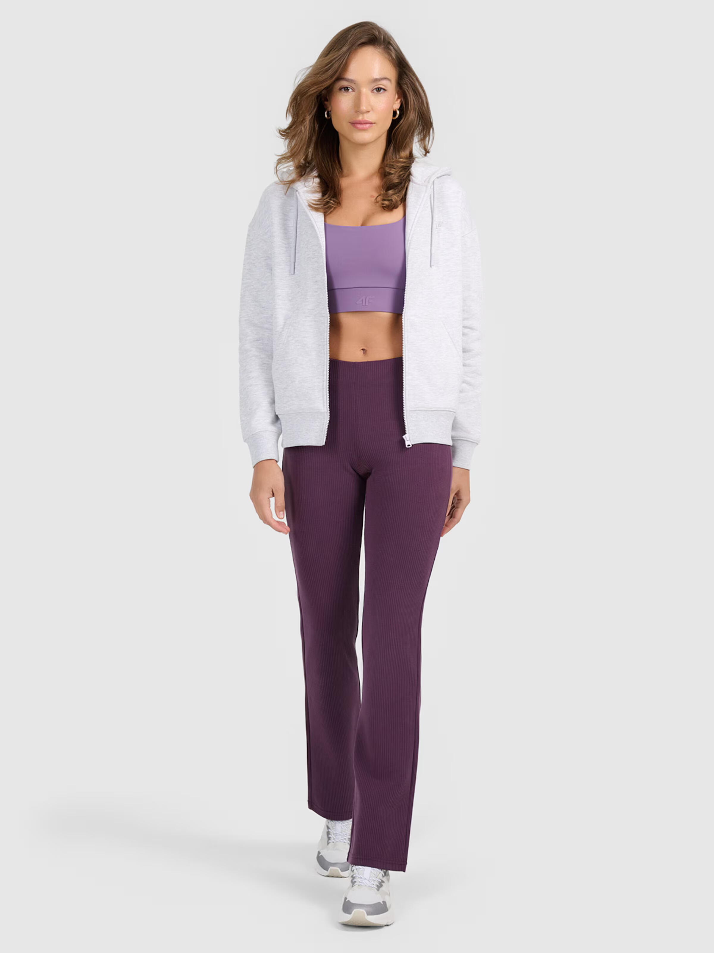 Bluza dresowa rozpinana z kapturem damska 4F 4FRMM00TSWSF2772 2/7