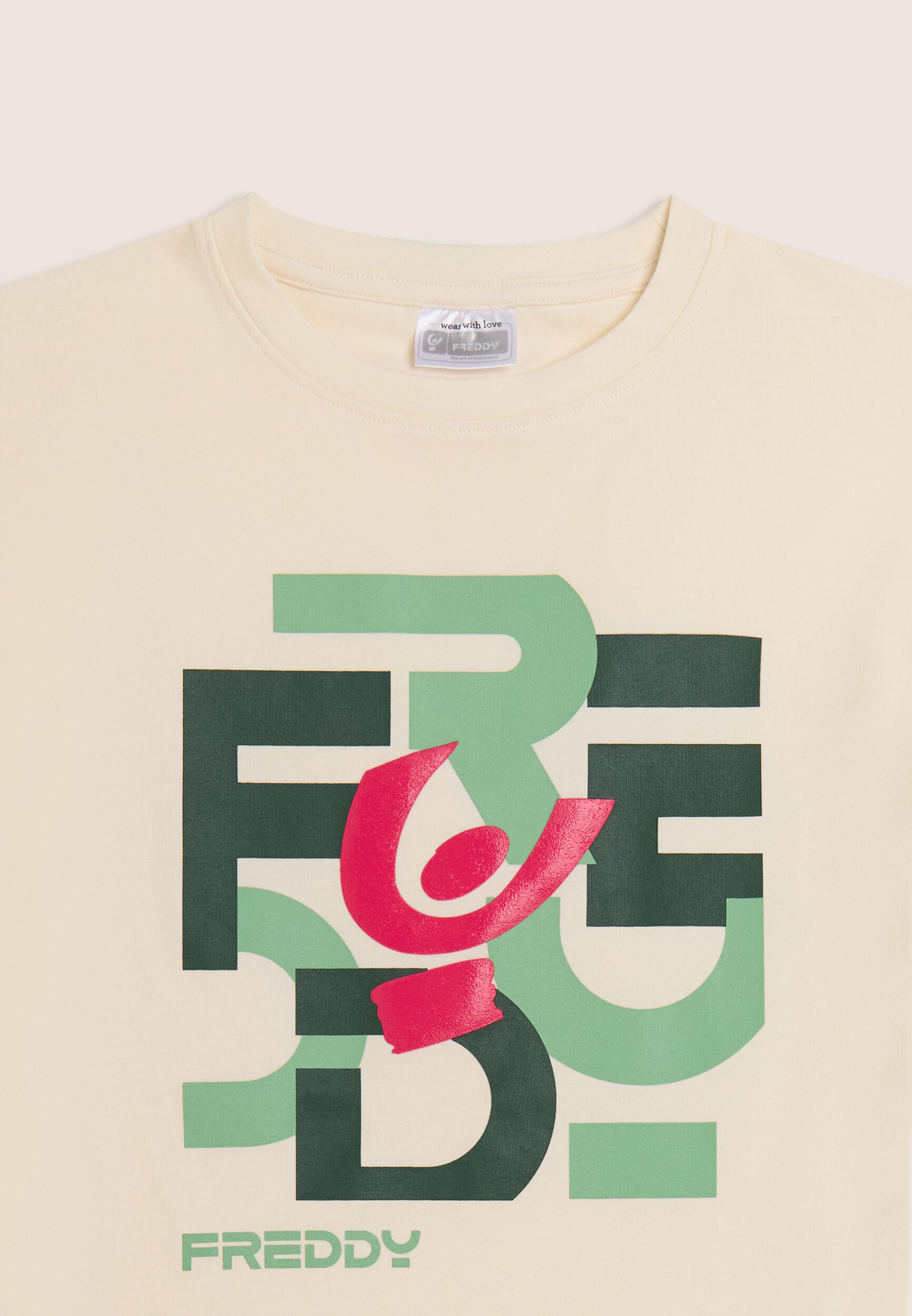 T-shirt Junior à coupe classique avec graphisme FREDDY en lettres éparpillées 3/3