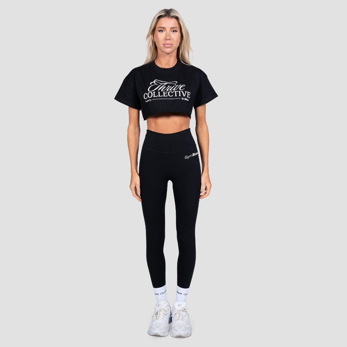Donna palestra crop top traspirante nero Thrive 4/6