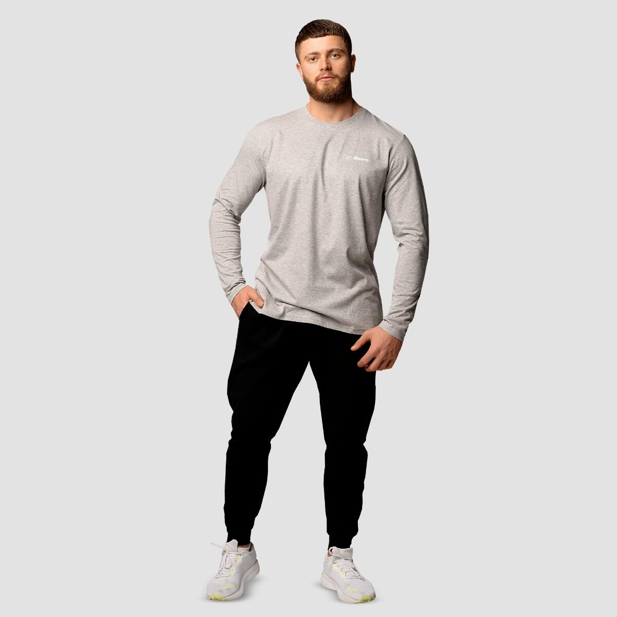 Uomo trekking maglia a maniche lunghe traspirante grigia Basic 4/5