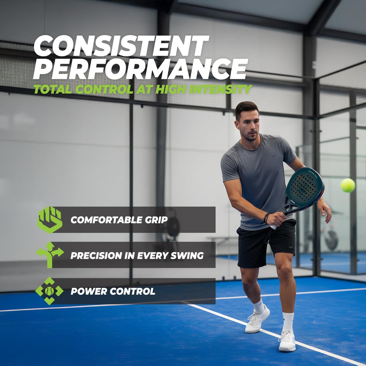Raquete de Padel Fusion Pro - Azul Profundo 2/7