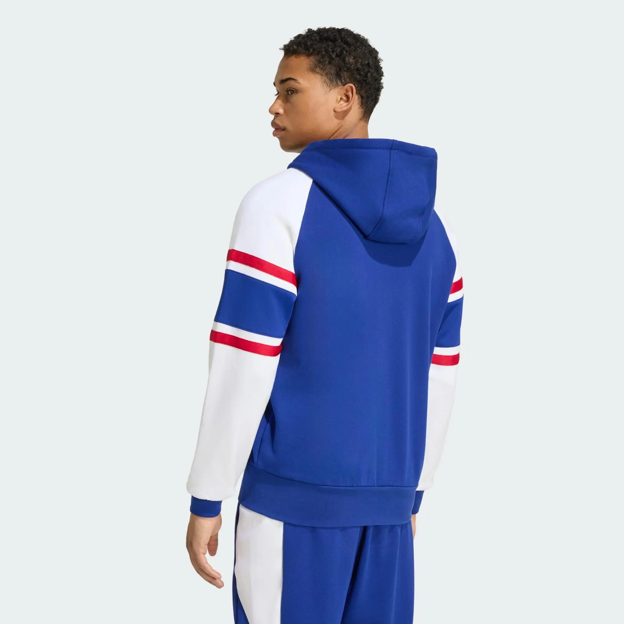 Bluza z kapturem Francja Rugby Travel z suwakiem na całej długości 3/5
