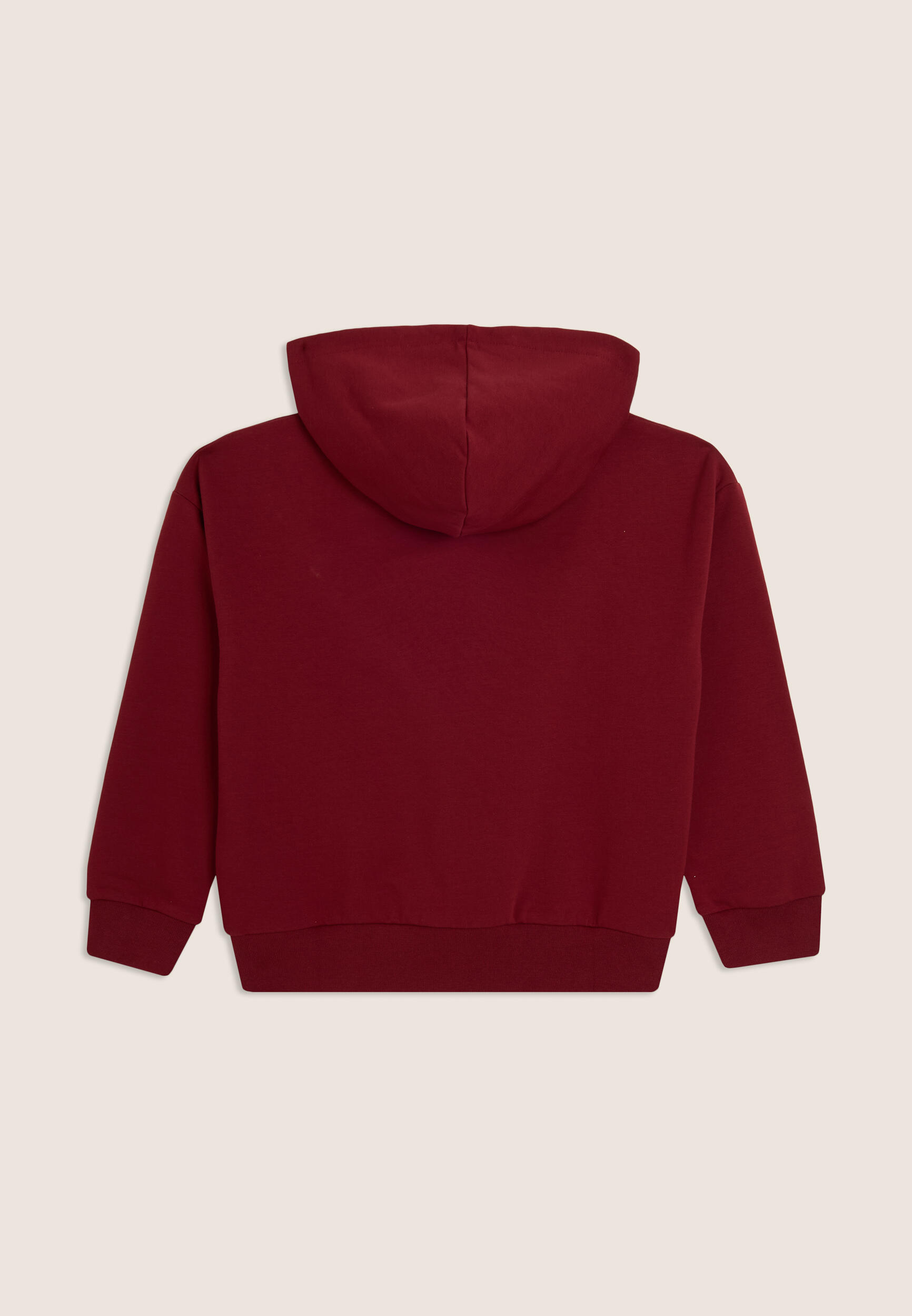Felpa Junior comfort con cappuccio e maxi logo bicolore 2/3