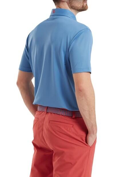 Polo Golf Footjoy Stretch Pique Solid Hombre Azul 2/5