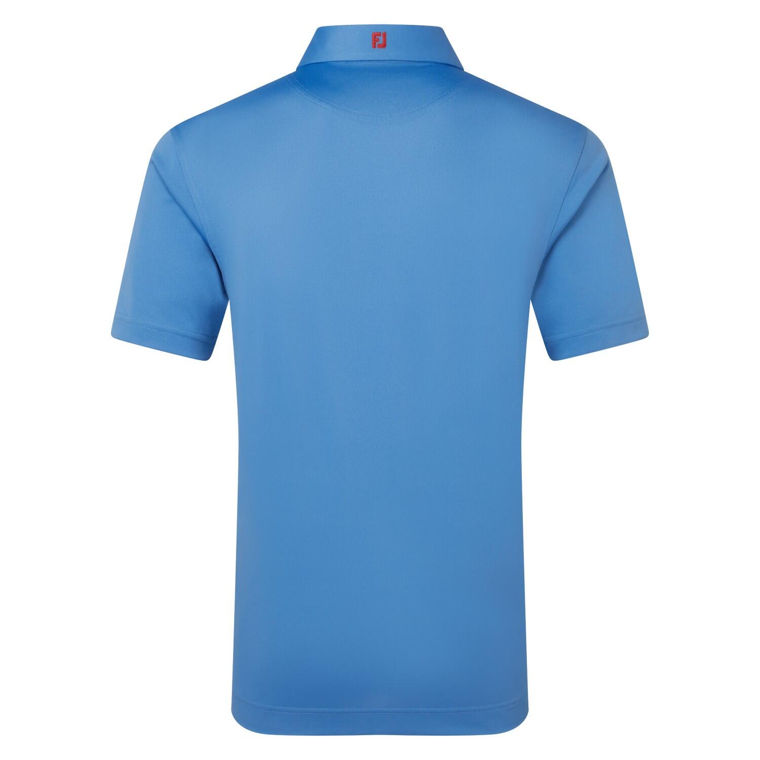 Polo Golf Footjoy Stretch Pique Solid Hombre Azul 5/5