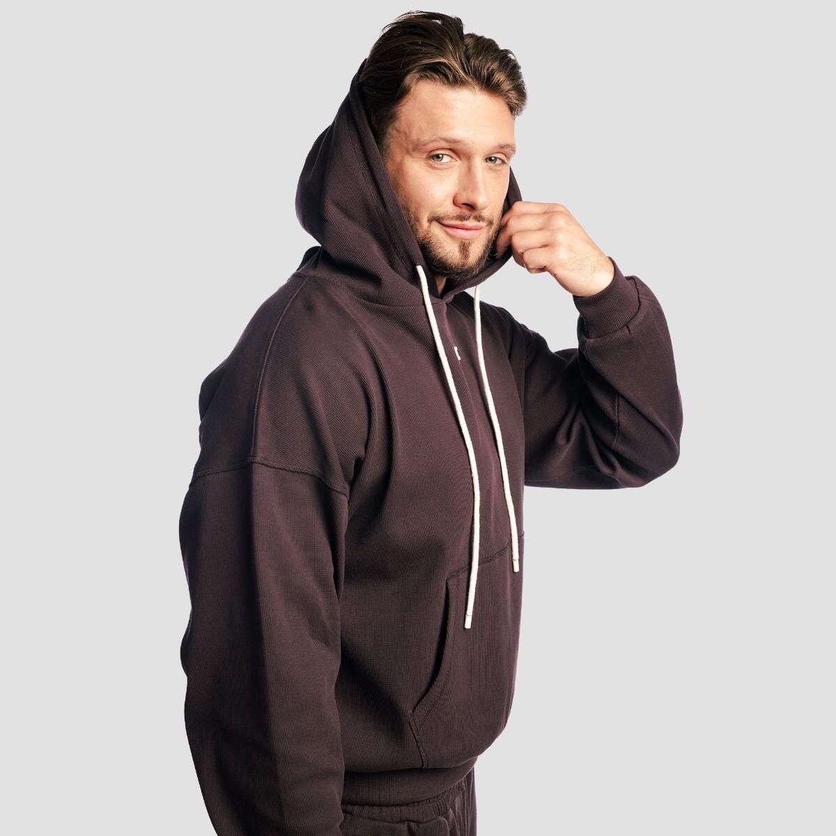 Uomo felpa con cappuccio Brown Aura 4/6