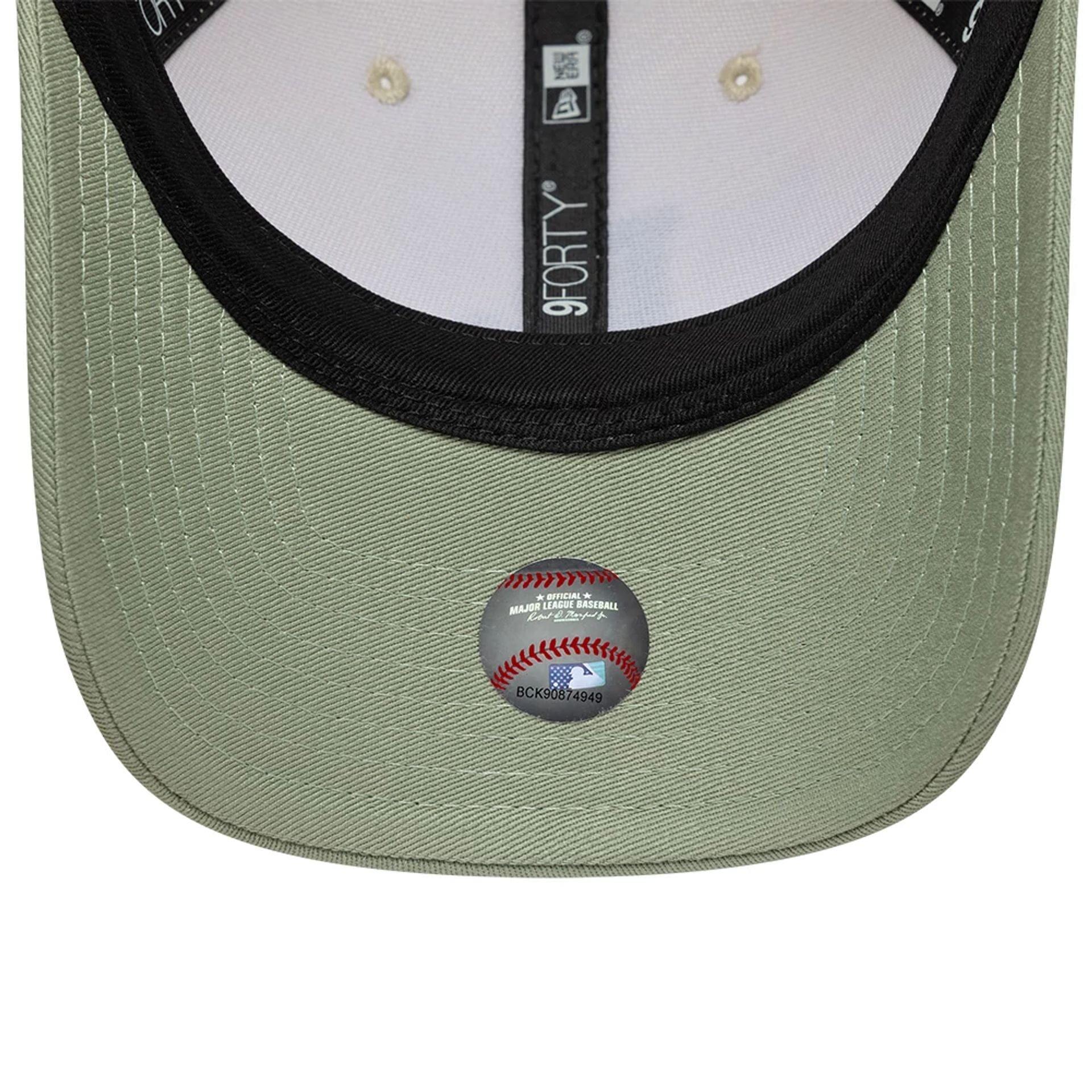 New Era 9FORTY Cap MLB Los Angeles Dodgers Side Script hellbeige/pastel grün 6/6