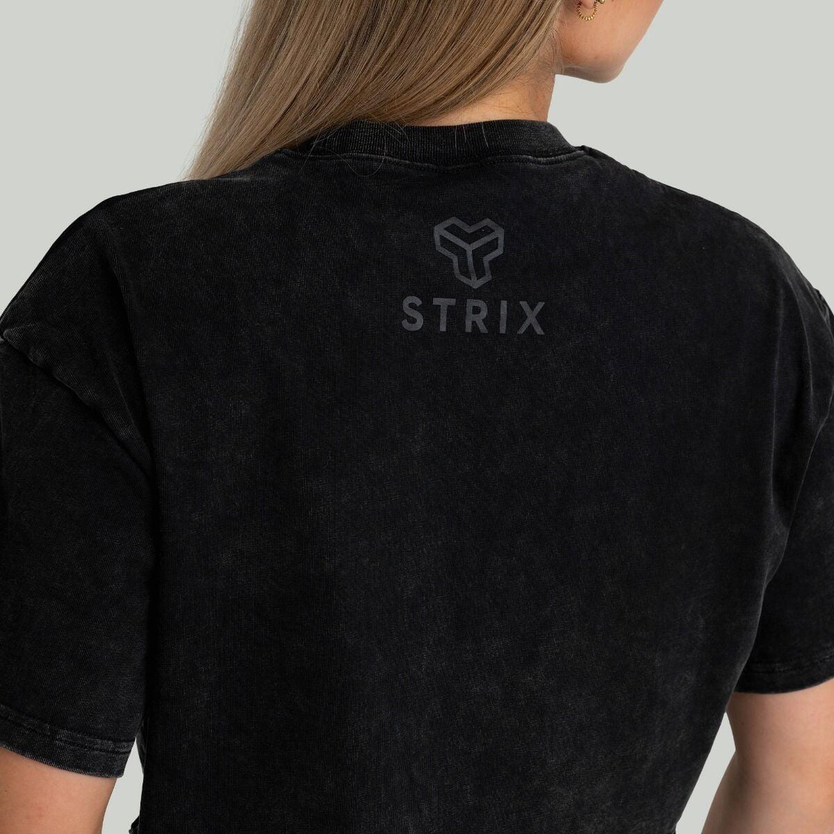 Donna crop top traspirante nero 4/6