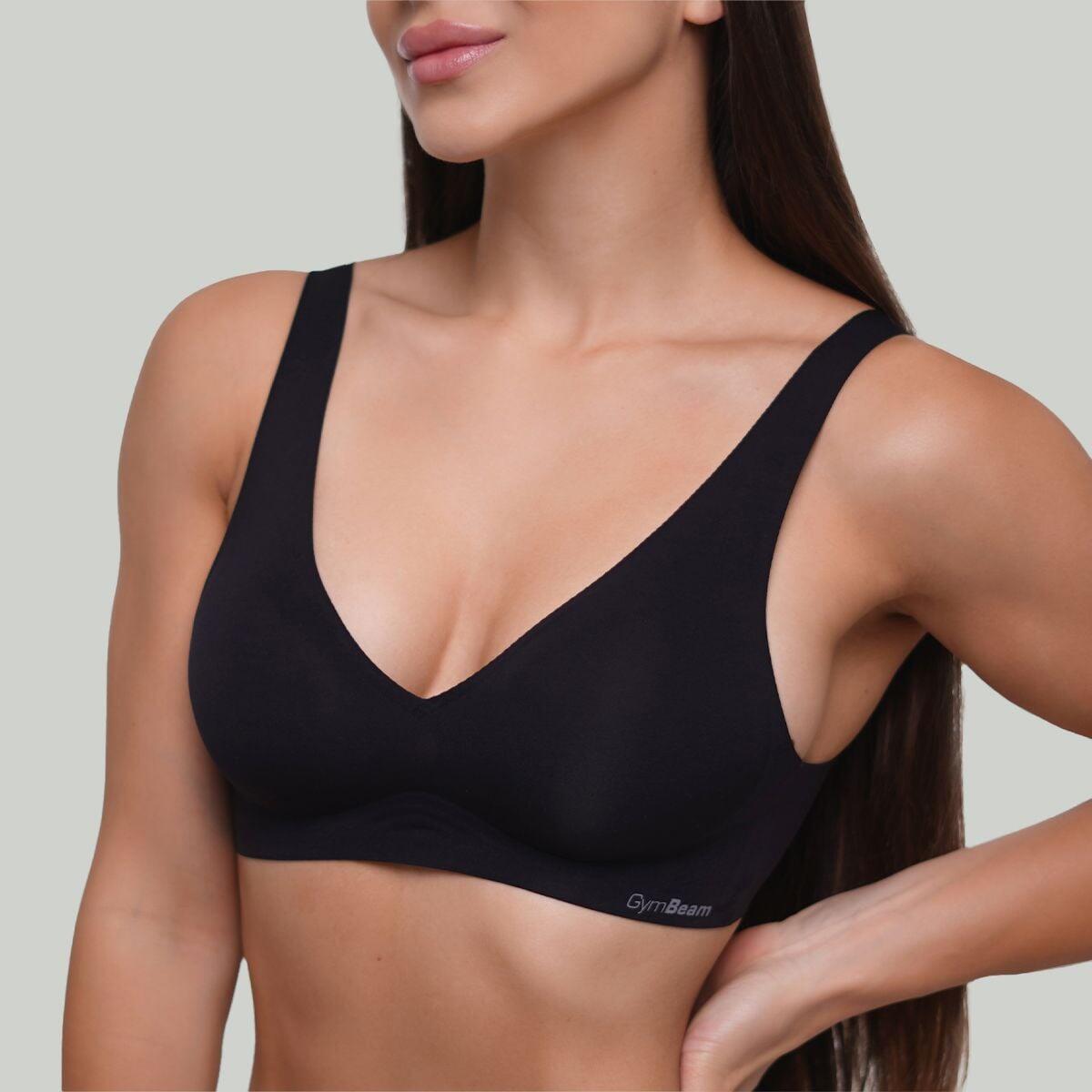 Donna palestra reggiseno senza cuciture nero Seamless 3/7