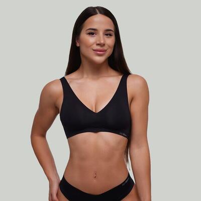 Donna palestra reggiseno senza cuciture nero Seamless