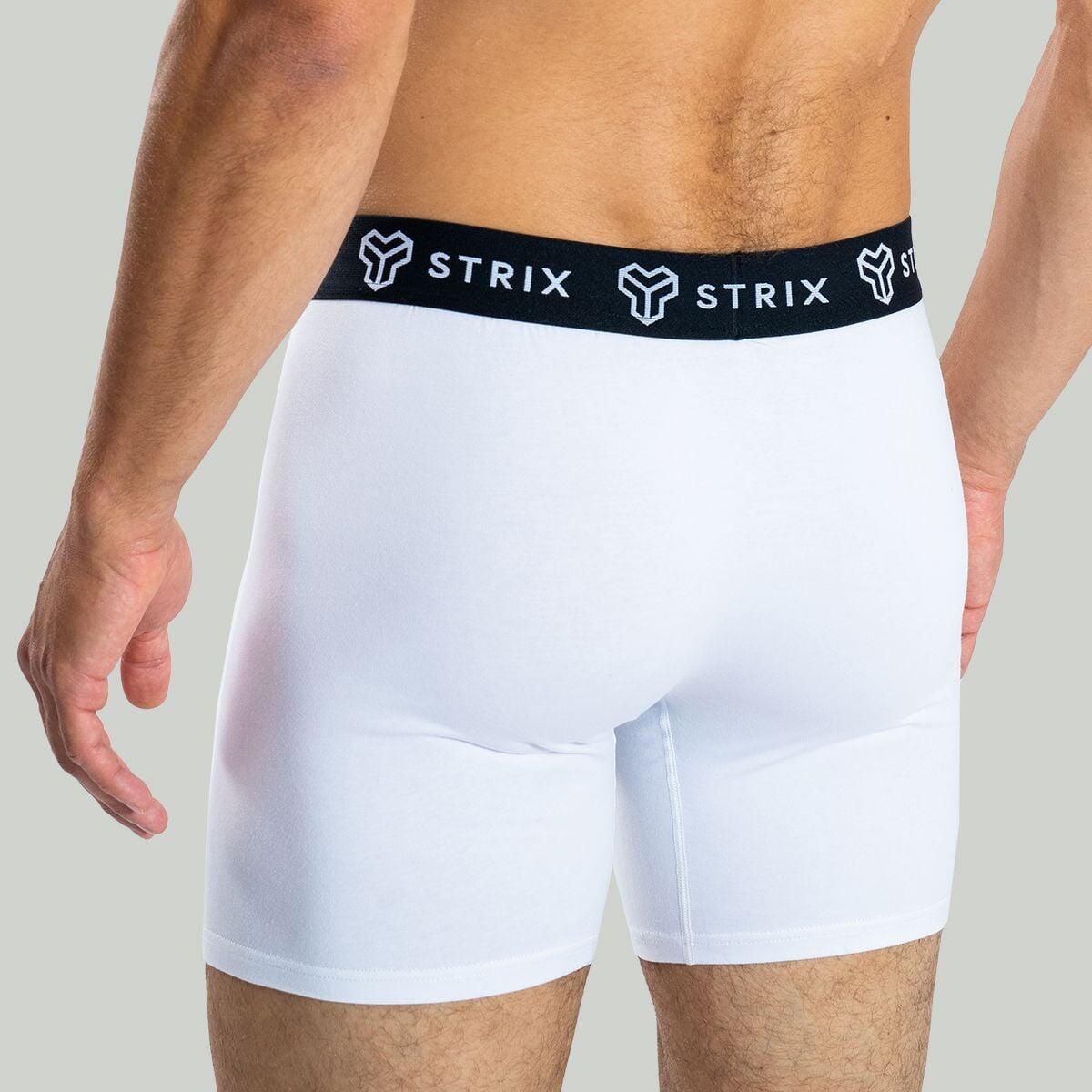 Uomo fitness boxer lunghi traspiranti bianchi Essential 2/7