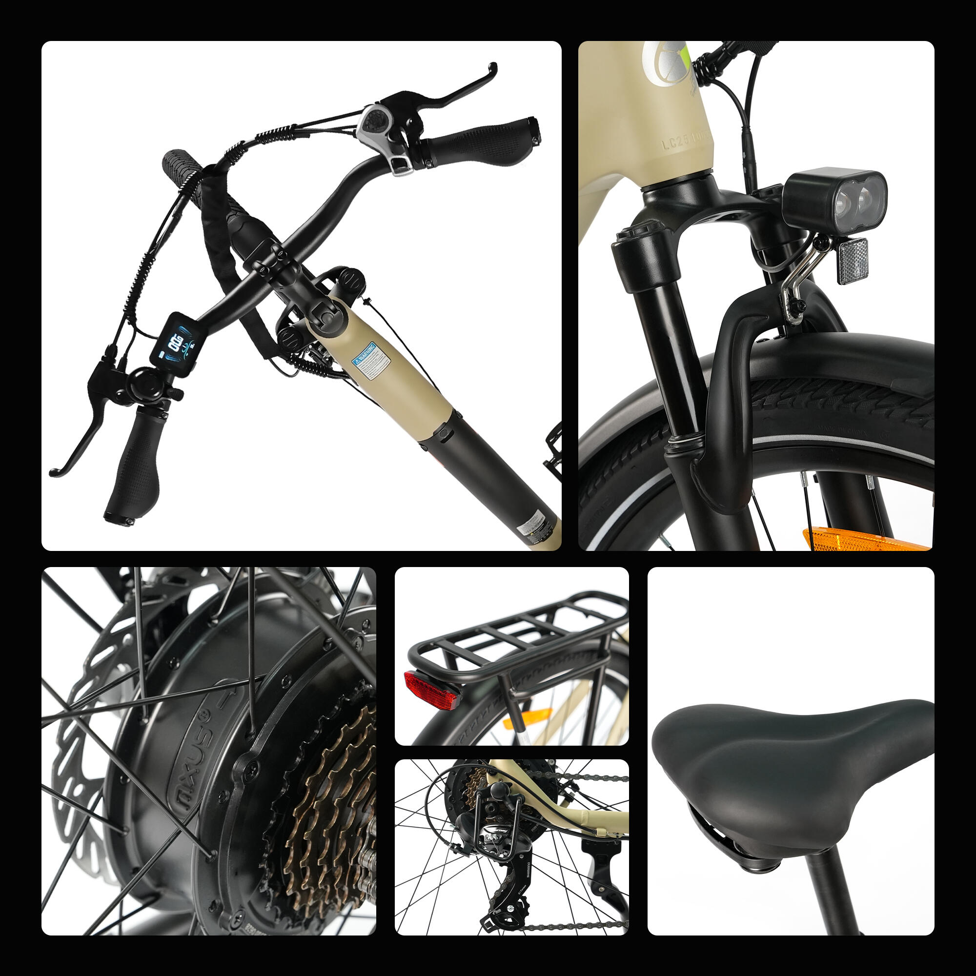 Hombre/Mujer 2026 C3SE 120km 28" 7v E-bici amarillo 4/8