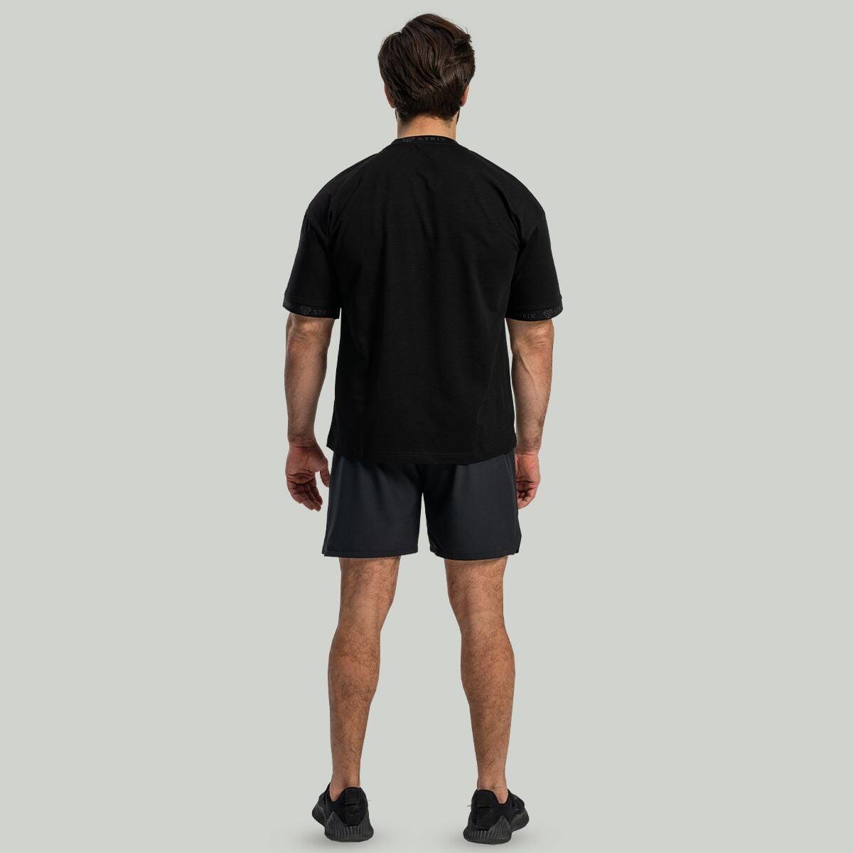 Uomo t-shirt cotone nera Heavy 4/6