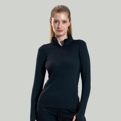 Donna running maglia maniche lunghe Black ULTRA