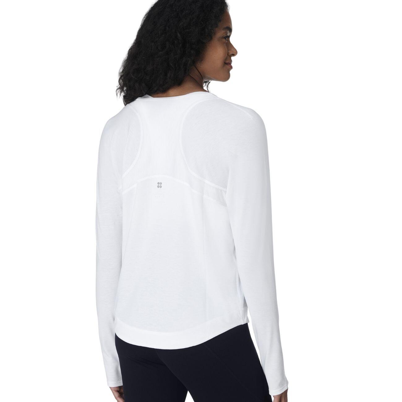 SWEATY BETTY Breathe Easy Mesh Long Sleeve Top  WIT S 5/7