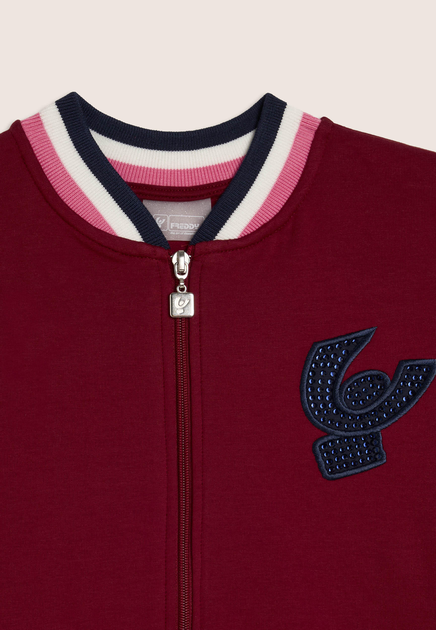 Sweat-shirt Junior style veste bomber avec détails multicolores et paillettes 3/3