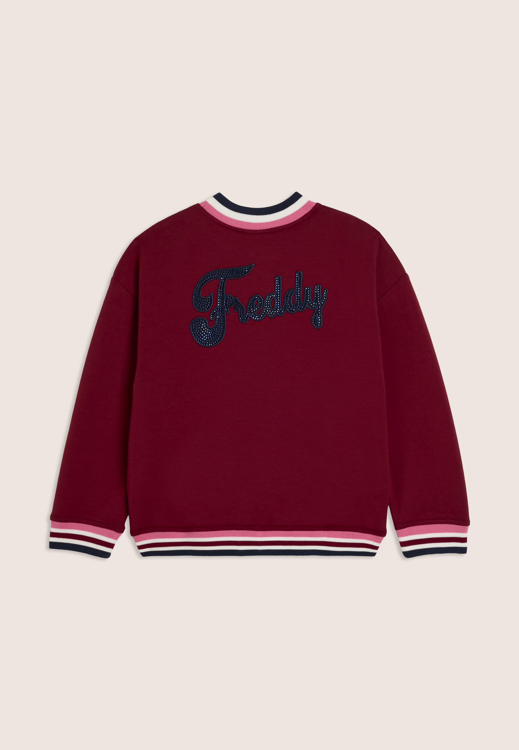 Sweat-shirt Junior style veste bomber avec détails multicolores et paillettes 2/3