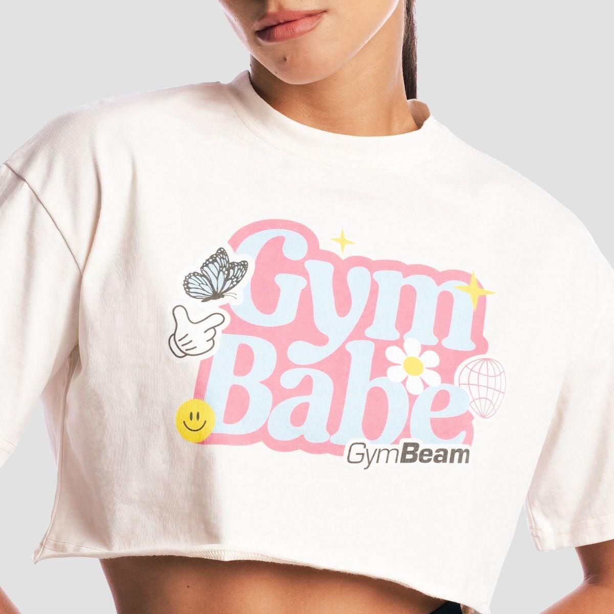Donna fitness t-shirt stampato Cream GymBabe 2/6